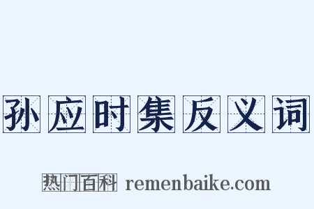 孙应时集反义词是什么意思的图片